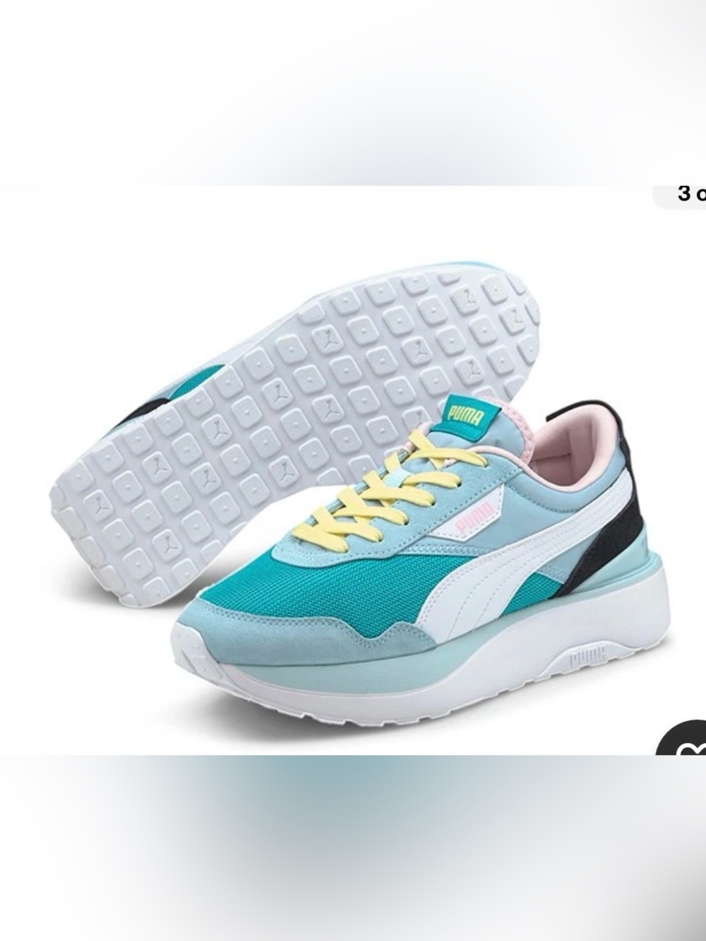 Puma Turquoise, Light Blue & Yellow Women's Sneakers